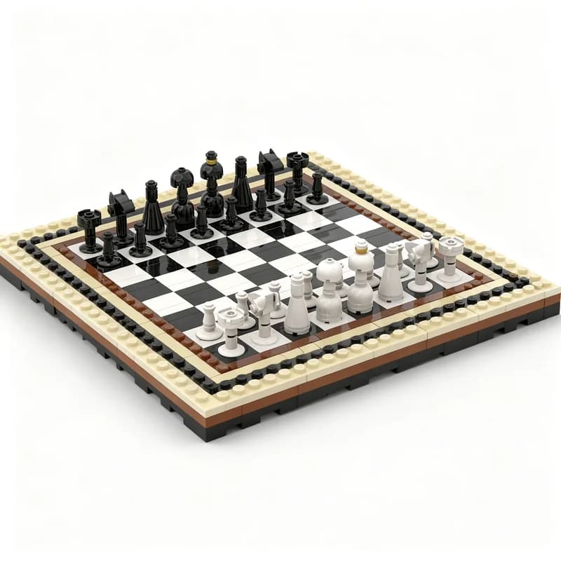 417PCS MOC Game Series Chess Board Model DIY Creative Ideas Assembly Building Blocks Birthday Gift Display Decoration Home Set