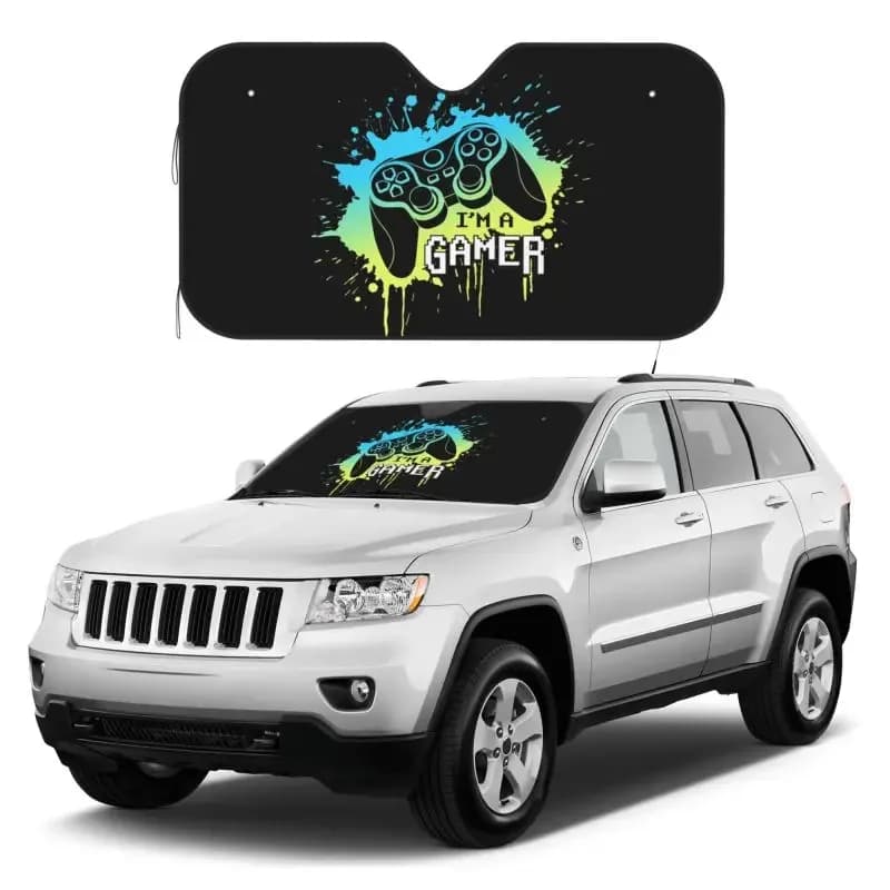 Fantastico videogioco Gamepad Parabrezza Parasole per Auto SUV I'am A Gamer Auto Parasole Blocchi Raggi UV Auto Visiera parasole Protezione
