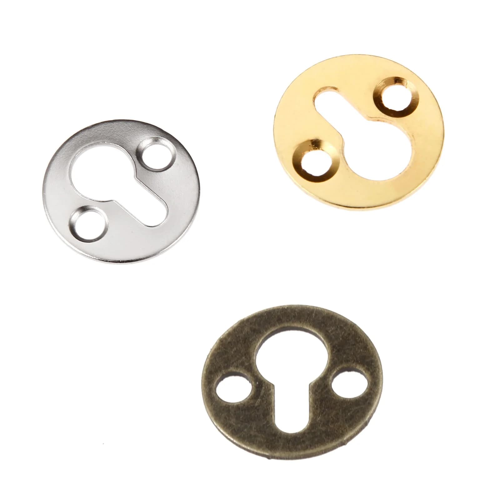 10pcs 25mm Round Photo Frame ganci Hanging Picture Painting Mirror lega di zinco oro/argento/bronzo w/viti Hanger Wall Holder