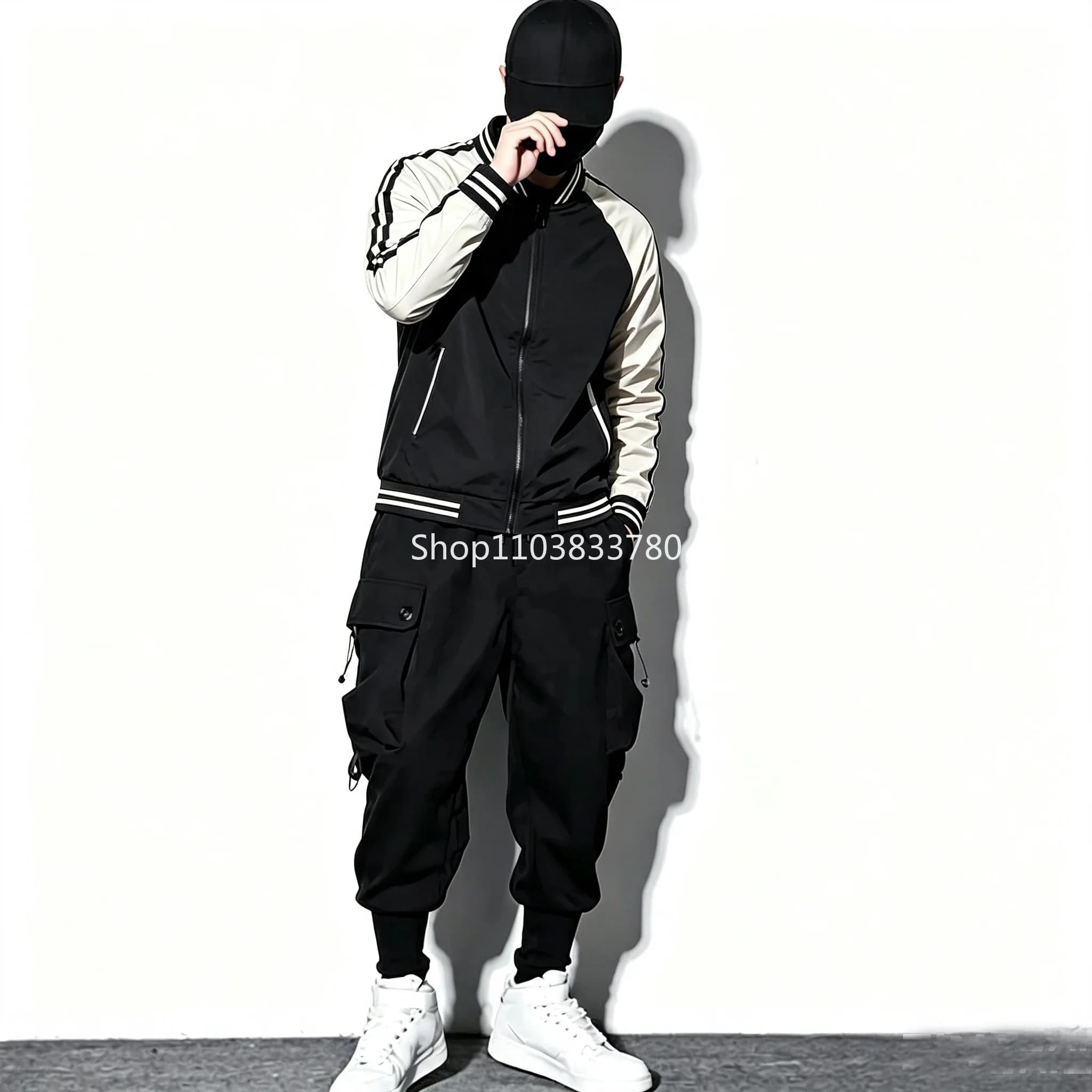 Men's Sets Jackets and Sweatpants Windproof Casual Sports Long Sleeve Jogging Suit Male Home Outdoor Male Tracksuit Sets Outfits
