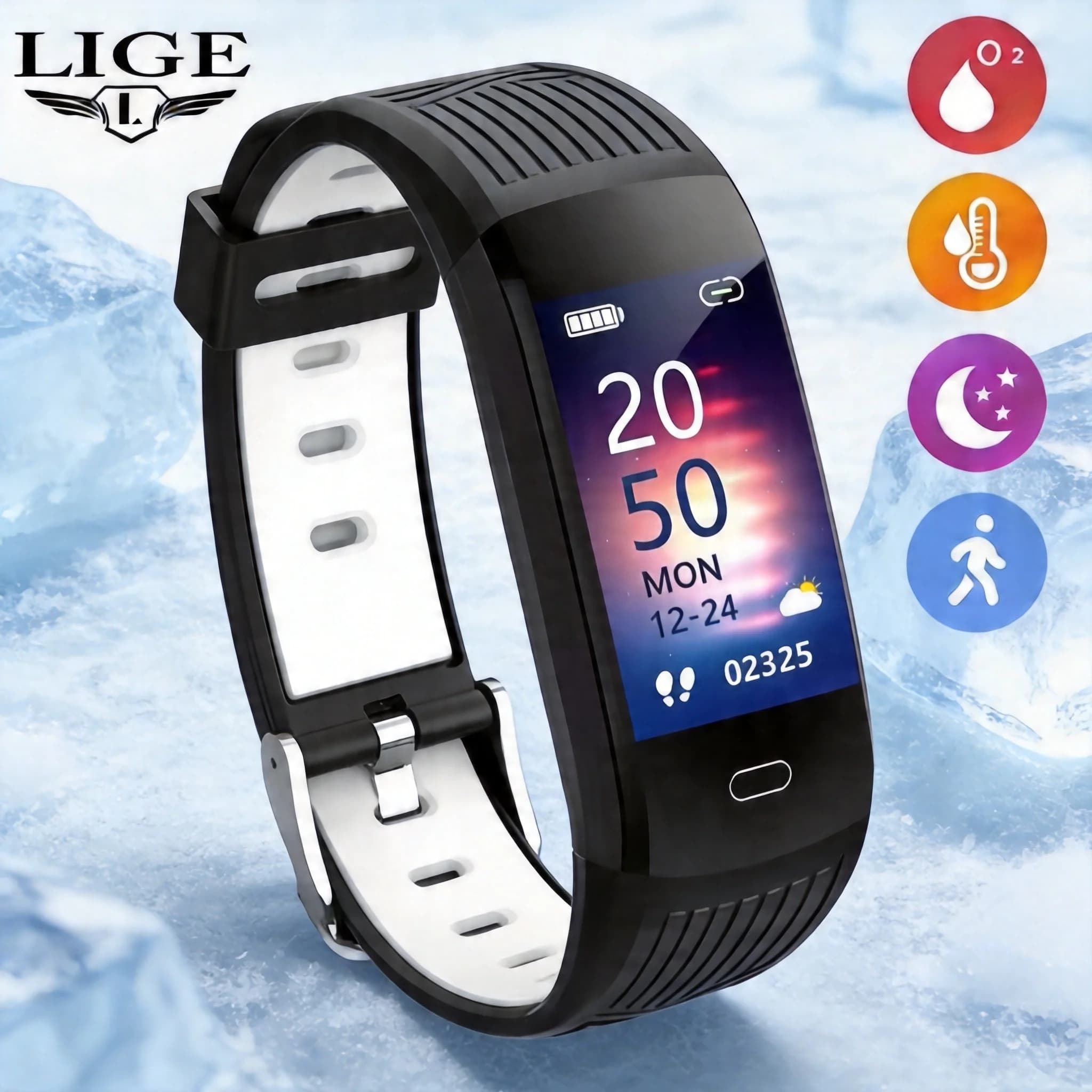 LIGE Fitness Uomo Donna Braccialetto Smart 2026 Monitoraggio Sportivo Notifiche Chiamate Smartwatch Salute Impermeabile