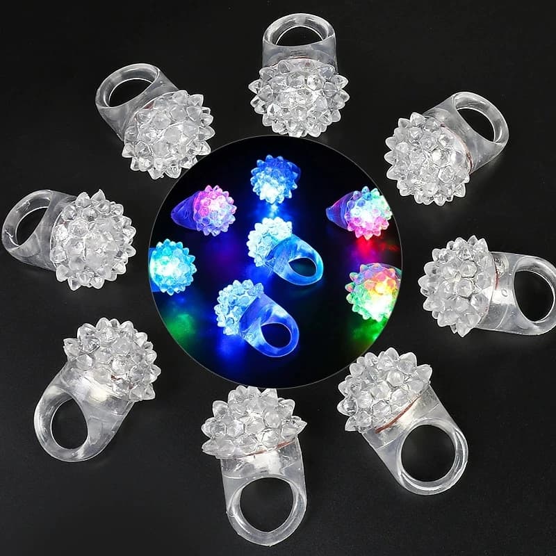 10/20/50 Pieces LED Luminous Rings, Luminous Rings for Festivals, Toys with LED Lights Lampings, Party Accessories Brilling for Buio
