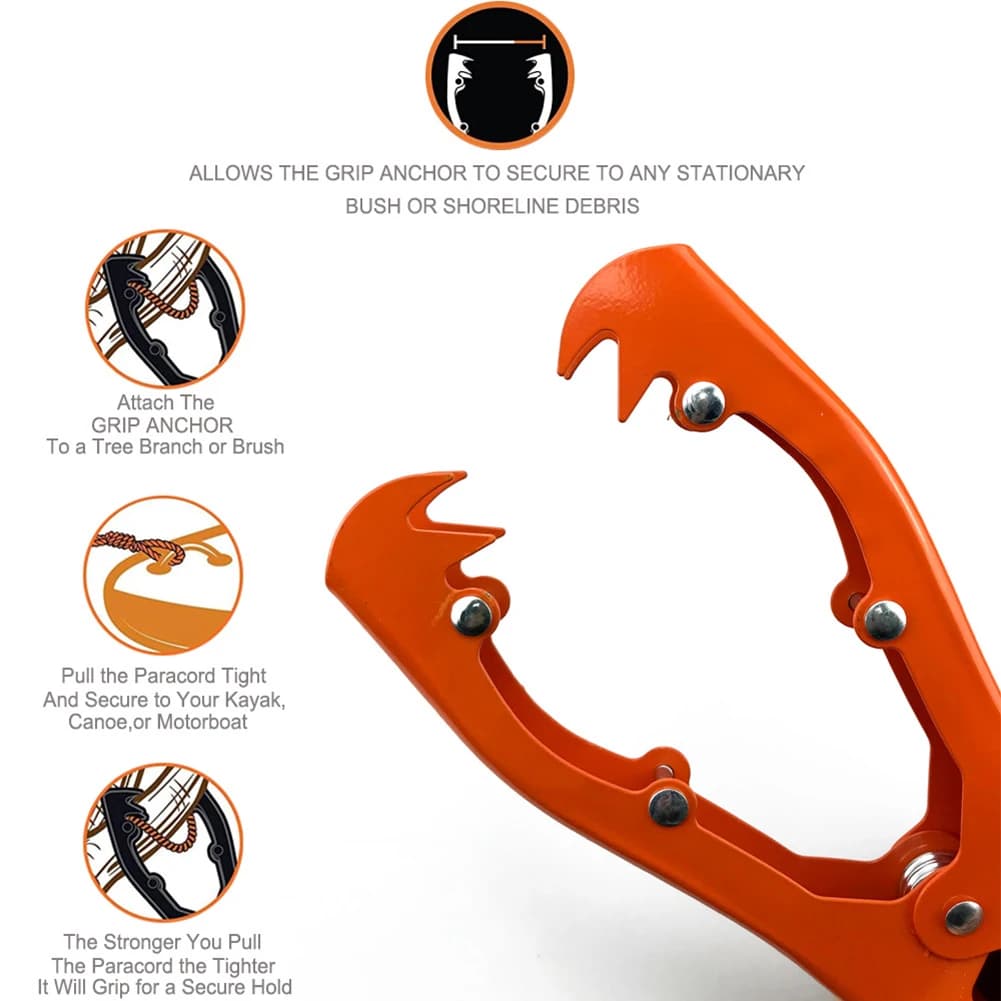 Supporto per Ancoraggio Kayak in Acciaio Inox 304 per una Presa Stabile su Kayak, Canoe, Paddle Board e Barche a Motore 22.5x10.5cm