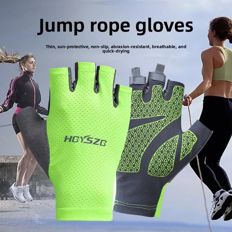 Light and Breathable Sports Gloves for Sauce with Corda, Guide, Fitness, Anti-slip, Resistant to wear, Solar Protection, Cycling