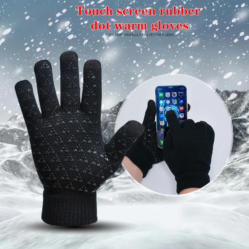 Guanti caldi touchscreen antiscivolo Uomo Donna Lavoro all'aperto Ciclismo Guida Protezione dal freddo Guanto da dito Guanto da sci invernale antivento