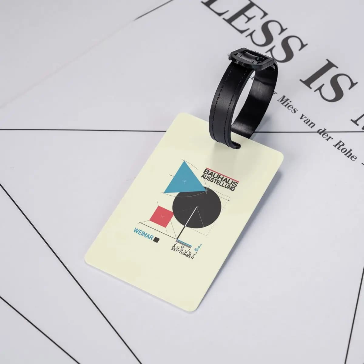 Etichette per Bagagli Bauhaus, Accessori per Valigie, Tag per Bagagli da Viaggio, Porta Etichetta con Nome e Indirizzo