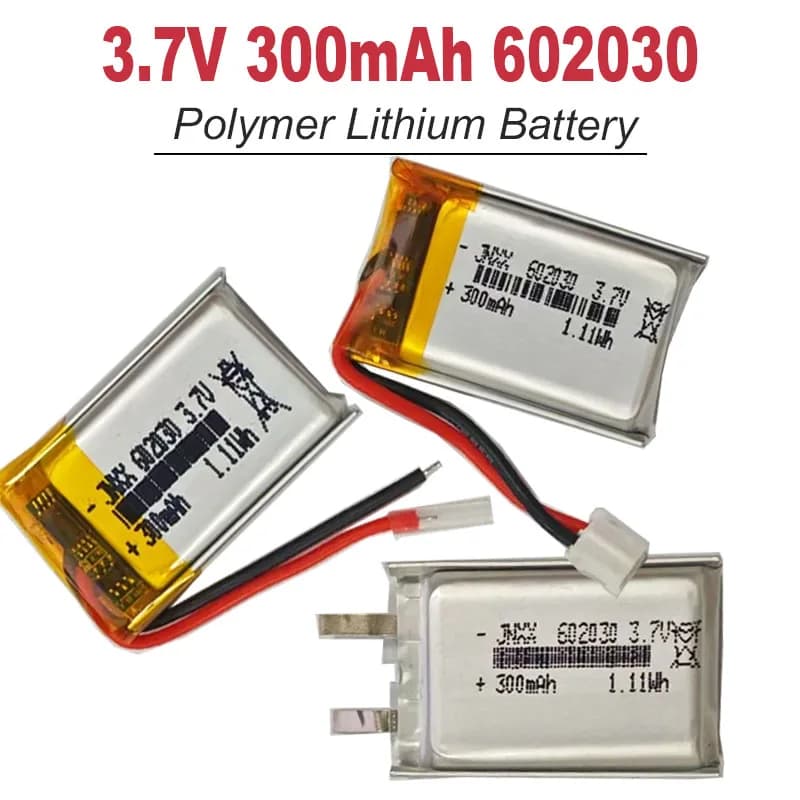 602030 Lithium Polymer Battery 3.7V 300mAh for Bluetooth Headset Smart Wear Electric Brush LED GPS Positioning Light