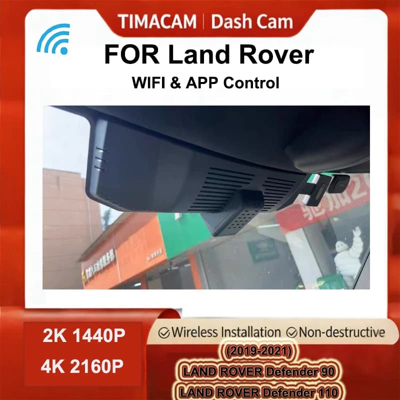 TIMACAM 2K 4K 2160P Dash Camera Per LAND ROVER Defender 90 per LAND ROVER Defender 110 2019 2020 2021 HD Auto Dvr Cam registratore