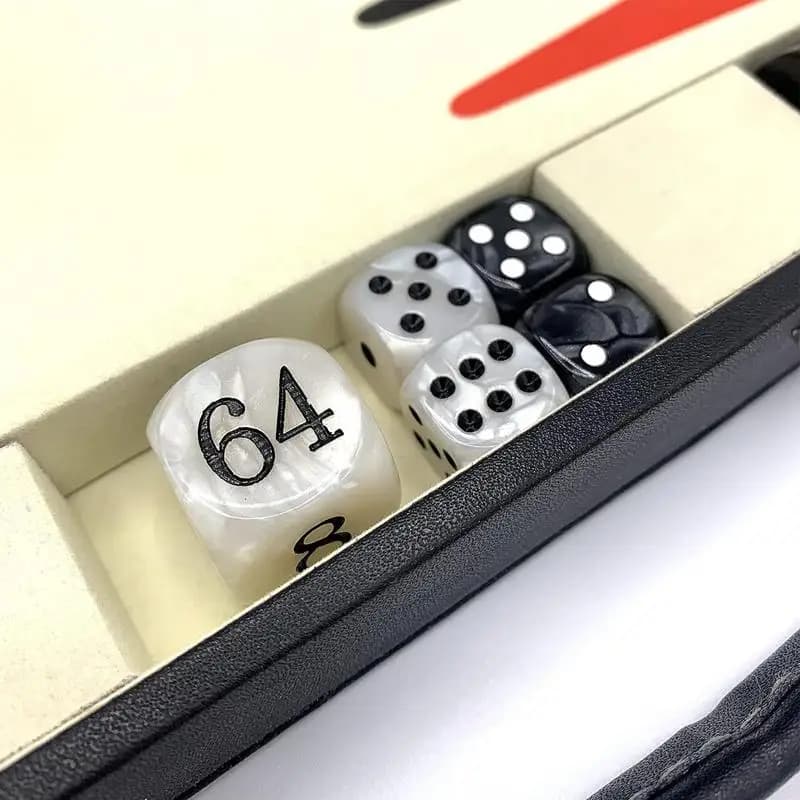 Set di dadi da backgammon Gioco da tavolo per interazione familiare Gioco di dadi Combo Dadi doppianti in acrilico per riunioni di amici Feste in viaggio