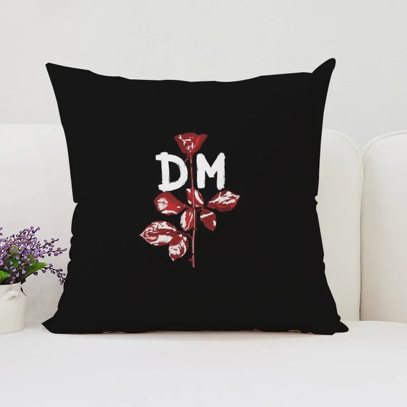 Fodera per cuscino stampata reversibile D-Depeche M-Mode Fan Gift Home Sofa fodera per cuscino decorativo sedia cuscino lombare 40x40
