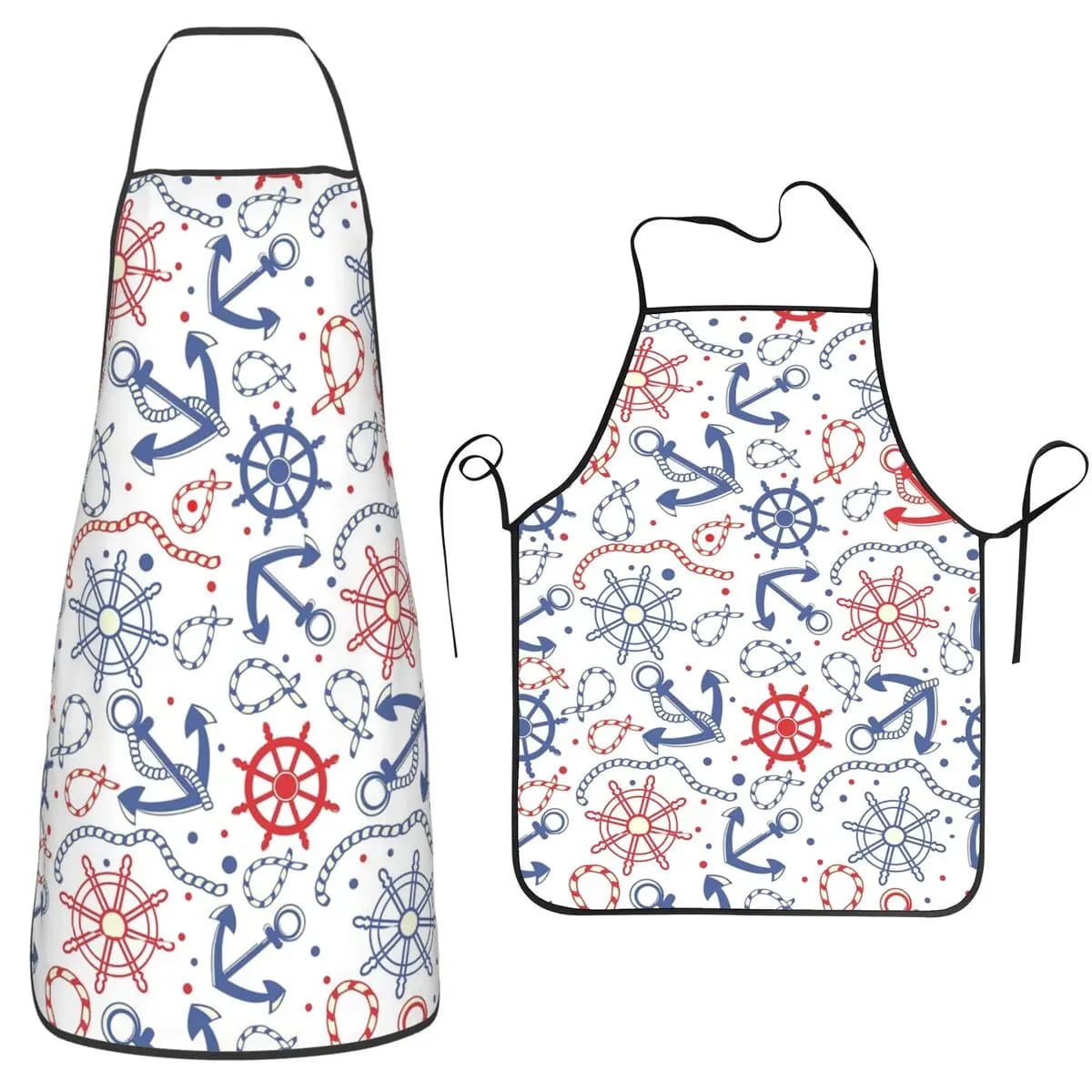 Grembiuli di design per barca con ancoraggio nautico Tablier da cucina per chef Bavaglino senza maniche per pulizia cucina Grembiule per donna Uomo Giardinaggio