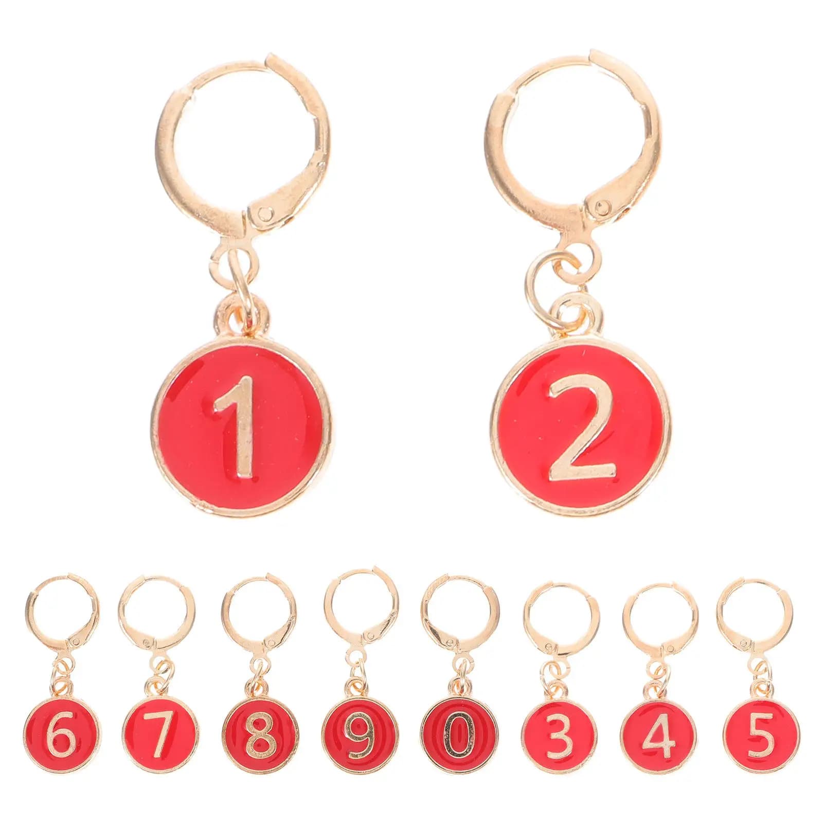 Set di 1 Contatore di Fili in Lega per Lavori a Maglia, Marcatori Numerati per Punti, Piccoli Anelli Rotondi in Metallo per Uncinetto, Set di Anelli Porta Filo