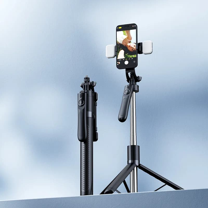 Bluetooth X6max Tripod with Selfie Stabilizer, Ideal for Vlog, Live Streaming and Portable Content Creation