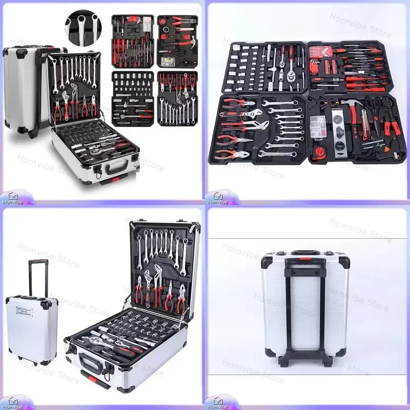 Set of Tools from 187 Pieces with Keys in Cricchetto, Bussole Set, Screwdrivers Kit, Tools Manuals for Home Repairs, Automotive Maintenance and Fai-da- ♪
