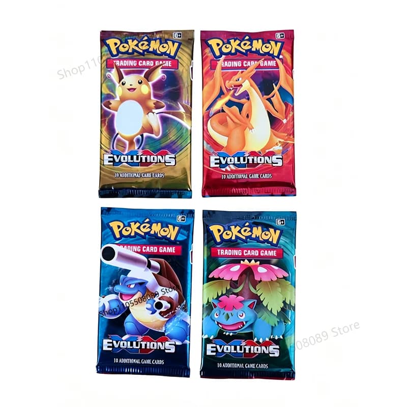 360pcs Pokemon Cards Evolutions Battle Style Booster Box Trading Card Game TCG Children Collectible Pokemon Cards Toy