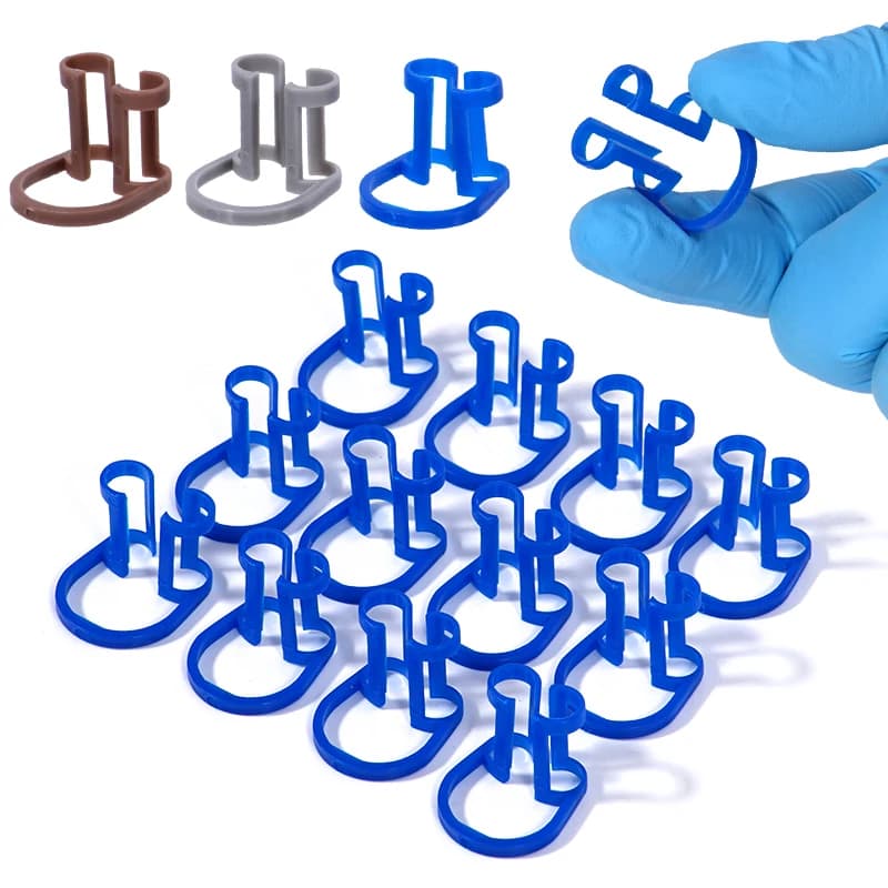20 Pieces of Cotton Rolls Disposable Plastic Dentals and Clips, Dental Whitening Insulating Instrument, Dental Clinical Consumption Materials