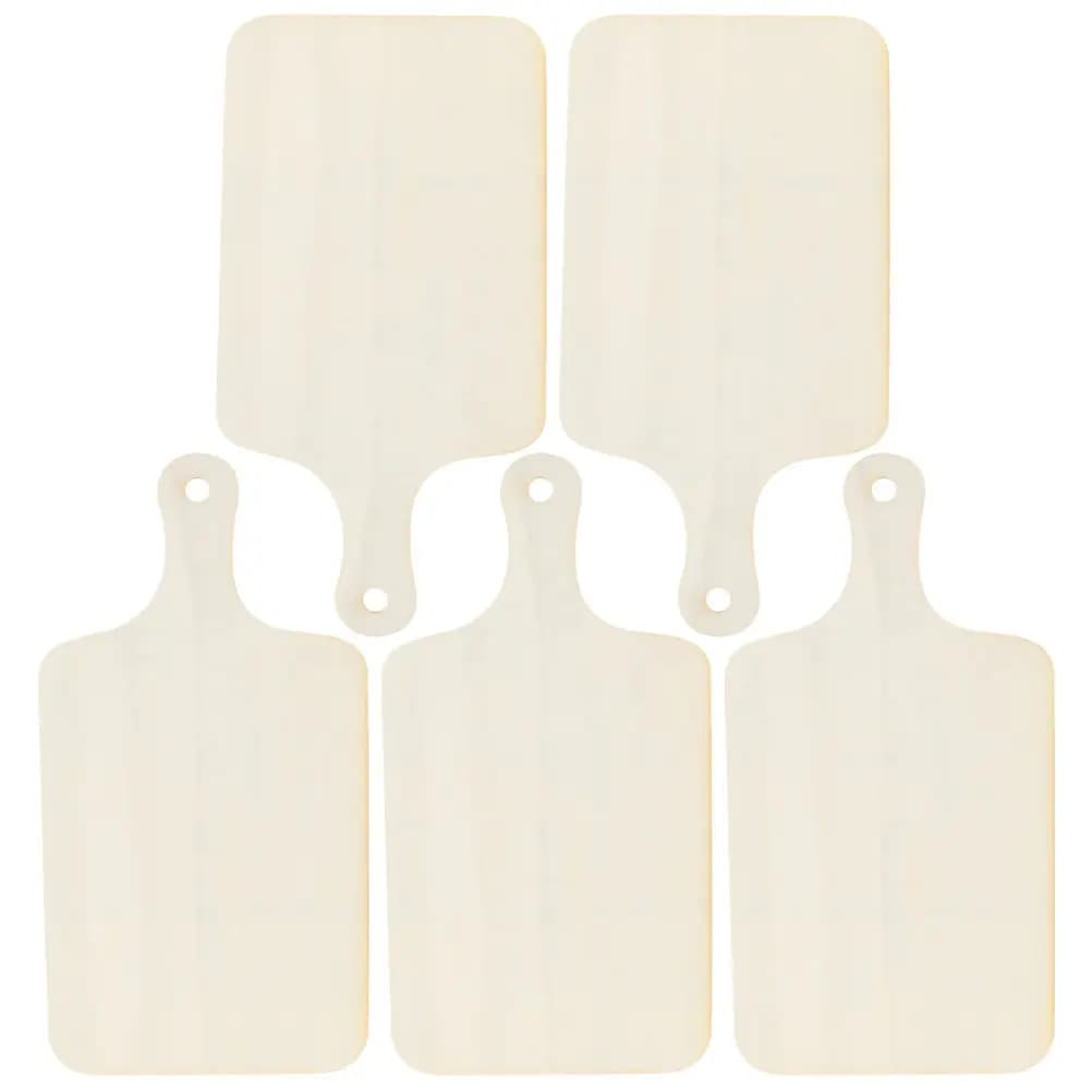 5Pcs DIY Wood Tray Mini Bread Board Smooth Finished Surface Multi-Use Wooden Chopping Board for Serving Cutting Decoration