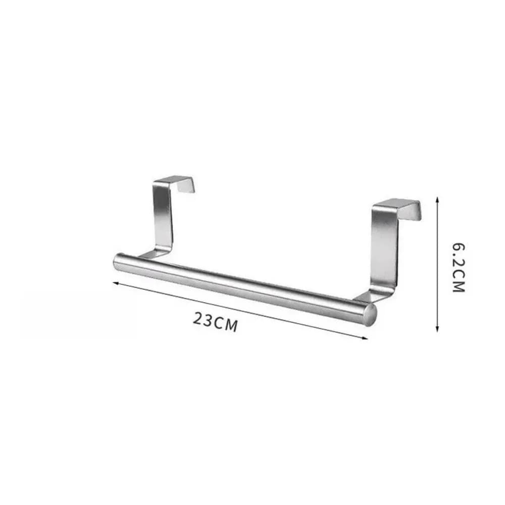 Towel Rack Over Door Cabinet Shelf Rack Stainless Steel Bar Bathroom Kitchen Hanging Holder Home Storage Kitchen Tools New