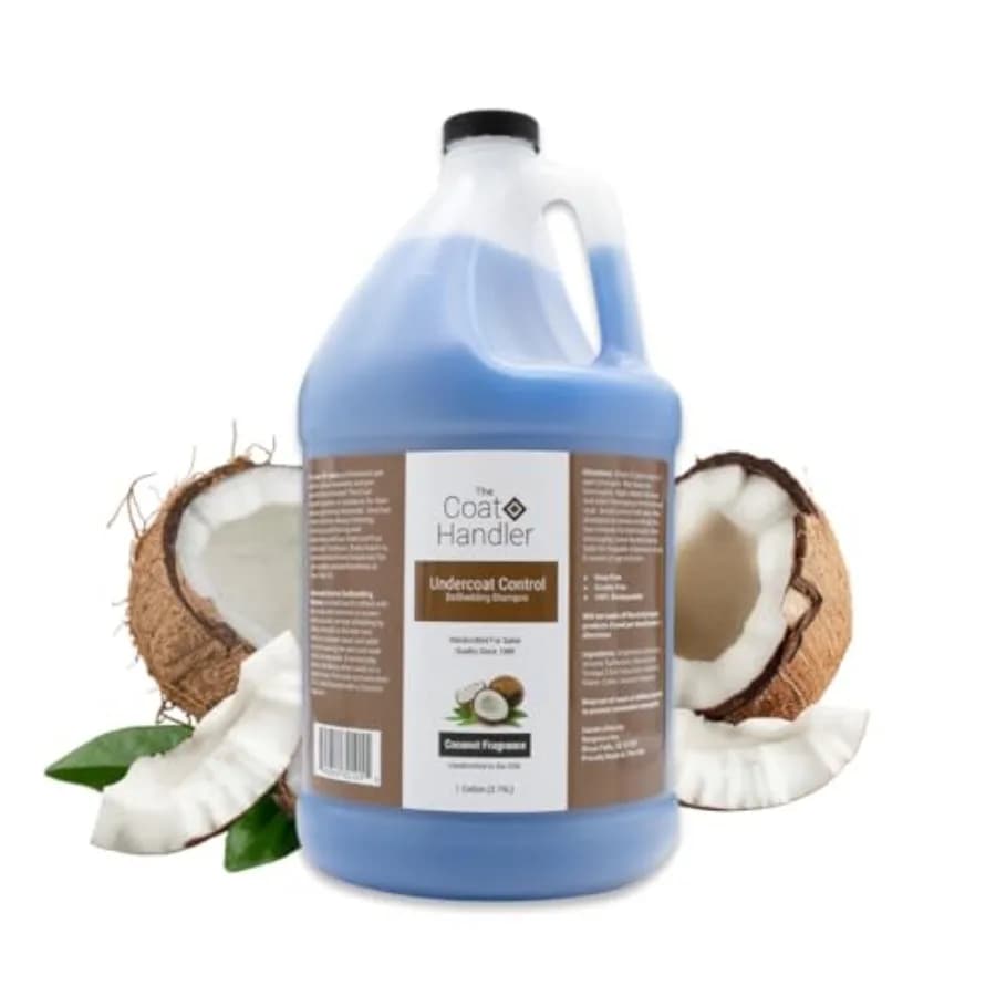 Shampoo per Cani Undercoat Control deShedding, 1 Gallone - Combatte e Riduce la Perdita di Pelo, Rimozione del Sottopelo, Ricco di Omega 3 e 6, Vitamine