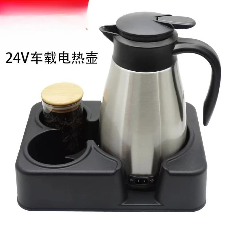 12V 24V Car Heating Kettle Large Capacity Stainless Steel Electric Thermal Mug For Sedan Truck Vehicle