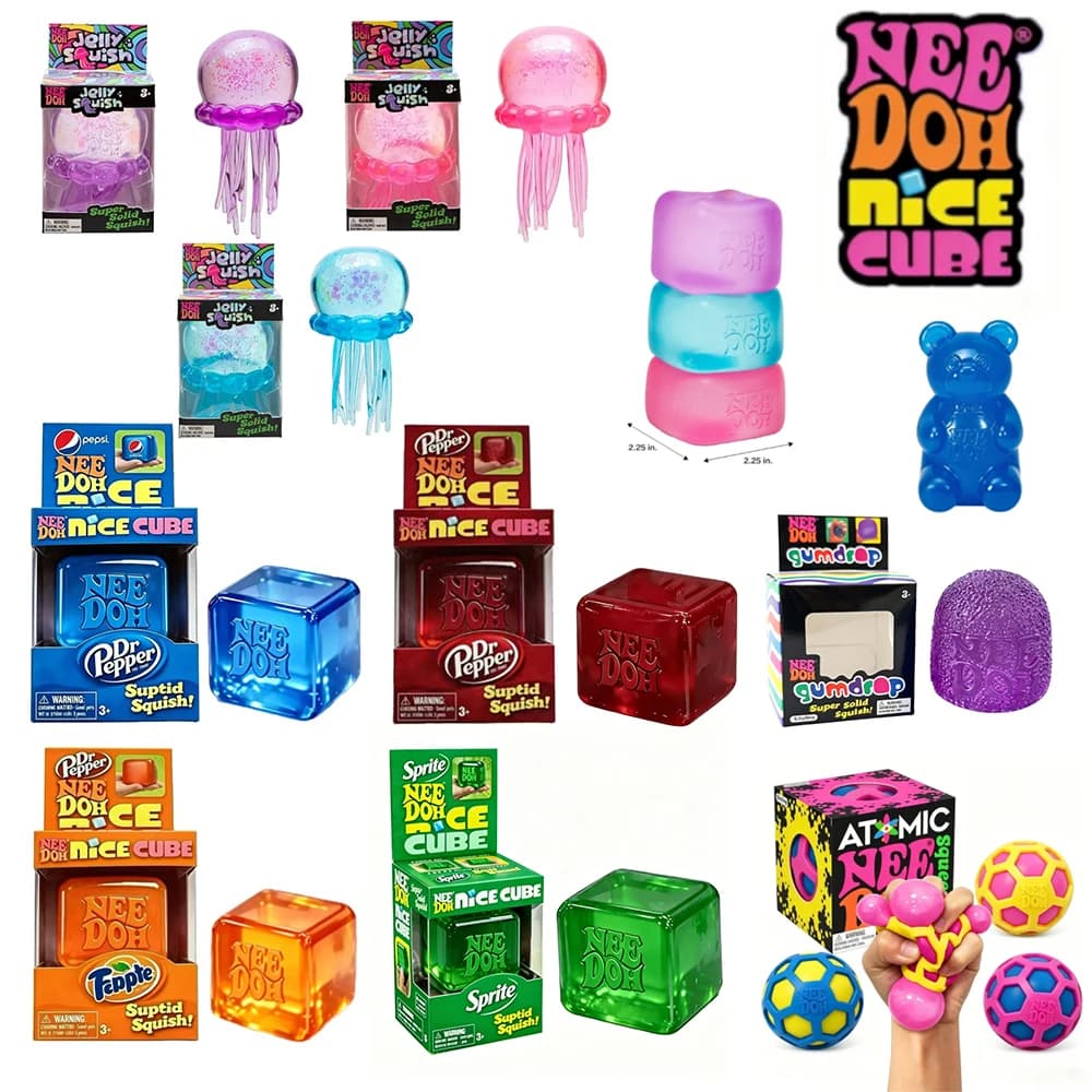 Party Toy Many Styles Squishy Toys Nee Doh Blind Box Stress Relief Soft Squeeze Fidget Cube for Adults Anxiety Sensory Gift