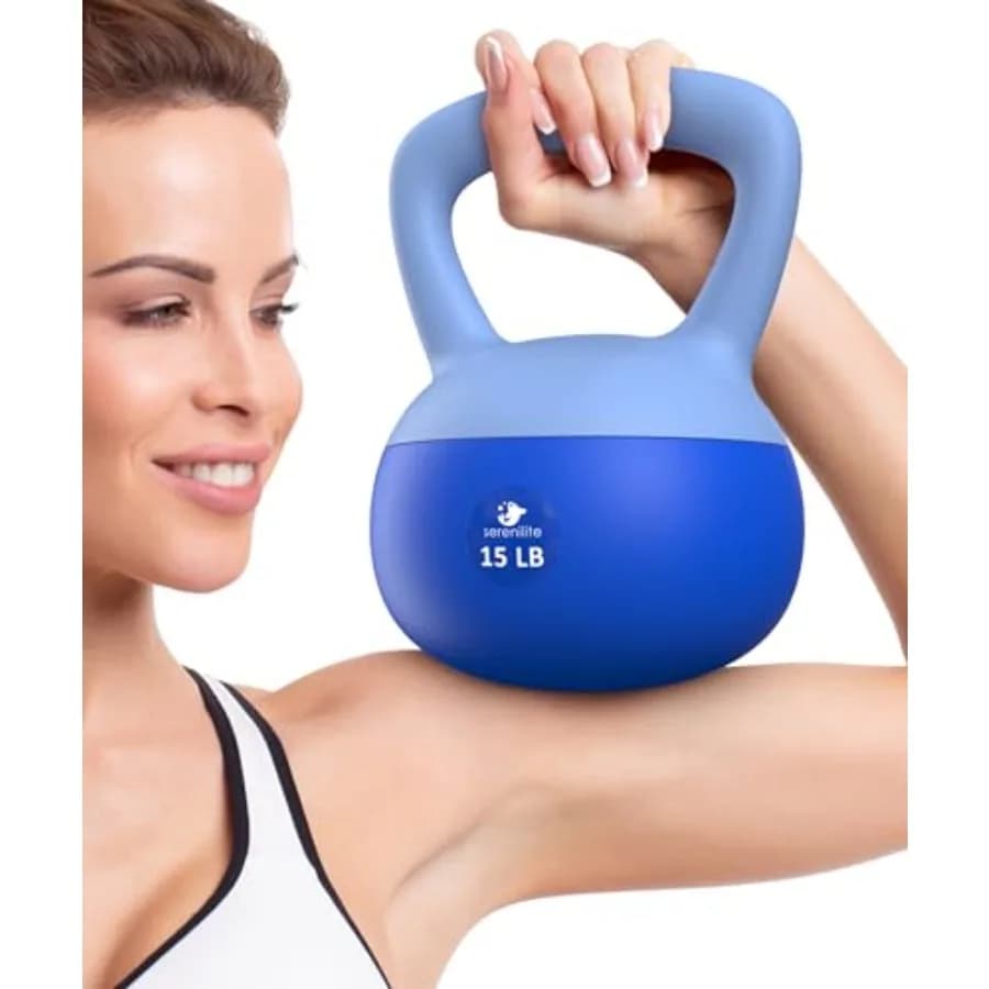 Kettlebell Morbidi per Allenamenti a Casa, Set di Kettlebell in Gomma in Diversi Colori, Attrezzatura Sicura e Resistente per l'Allenamento della Forza Femminile