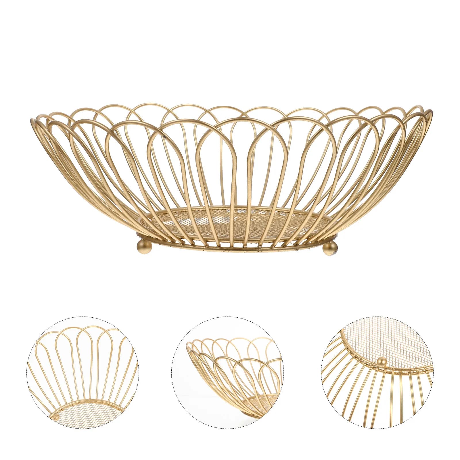 Vassoio Decorativo in Ferro per Frutta, Piatto Portaoggetti per Frutta Secca, Caramelle, Snack, Dessert, Accessorio per Feste