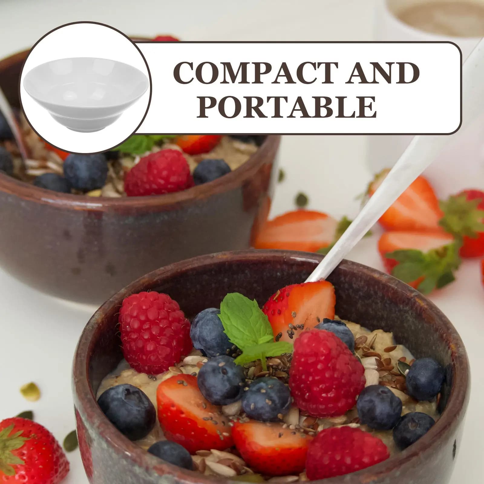Ciotola per Insalata in Porcellana a Forma di Cappello di Paglia, Grande, Rotonda, Leggera, Multiuso per Dessert, Frutta e Snack, per Casa