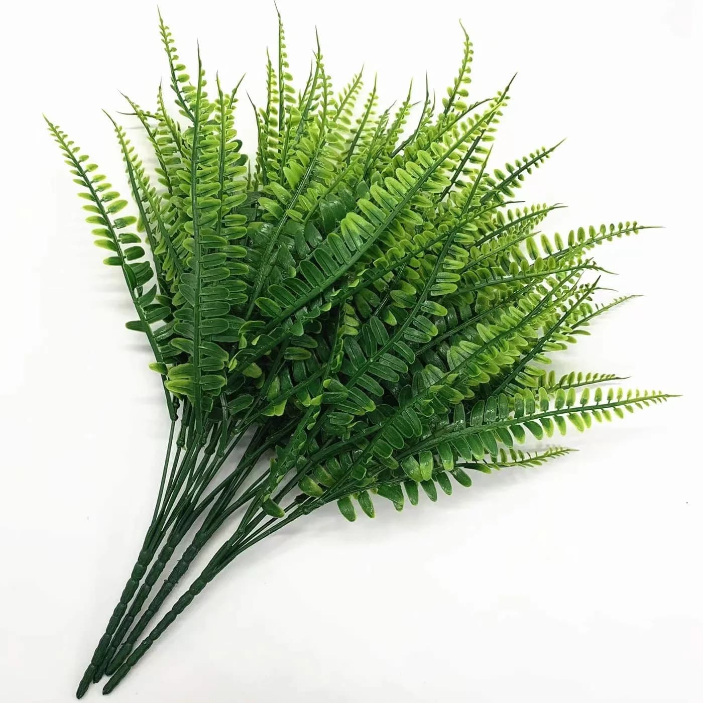 Fougani persiani artificiali Fiori e foglie verdi di erba Materiali per composizioni floreali Decorazione murale di sfondo muschio