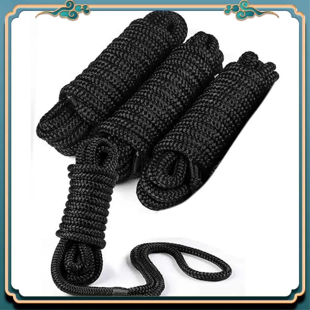 ABMV-4Pcs Corde per ormeggio in nylon a doppia treccia (3/8 pollici x 15 piedi), corda per ormeggio marina per accessori per l'ormeggio di imbarcazioni