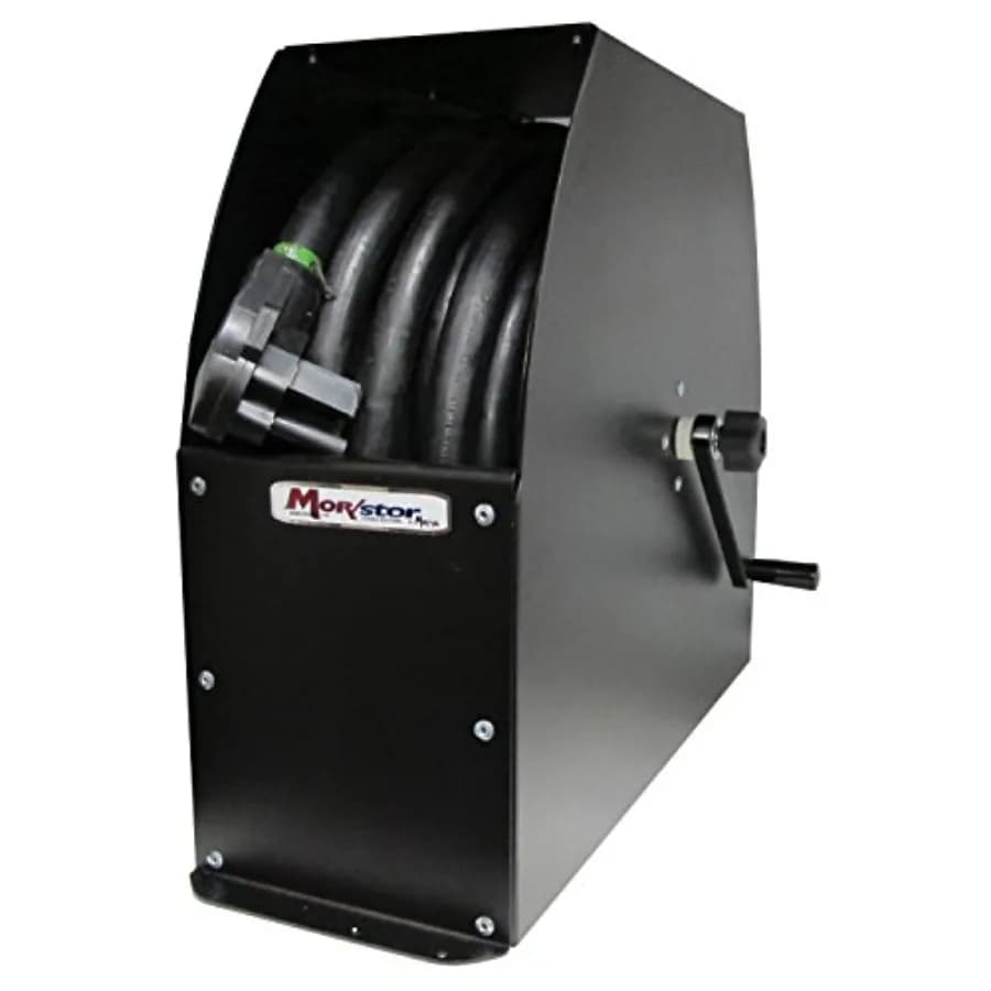 REEL56-001H Avvolgicavo Easy Reel Tall Black per la gestione dei cavi in ufficio e a casa, con struttura in plastica resistente e
