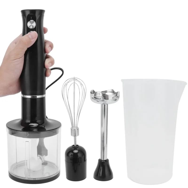 Potente Frullatore Elettrico 4 in 1 da 500W per Cucina, Tritacarne, Sbattitore per Uova, Estrattore di Succo