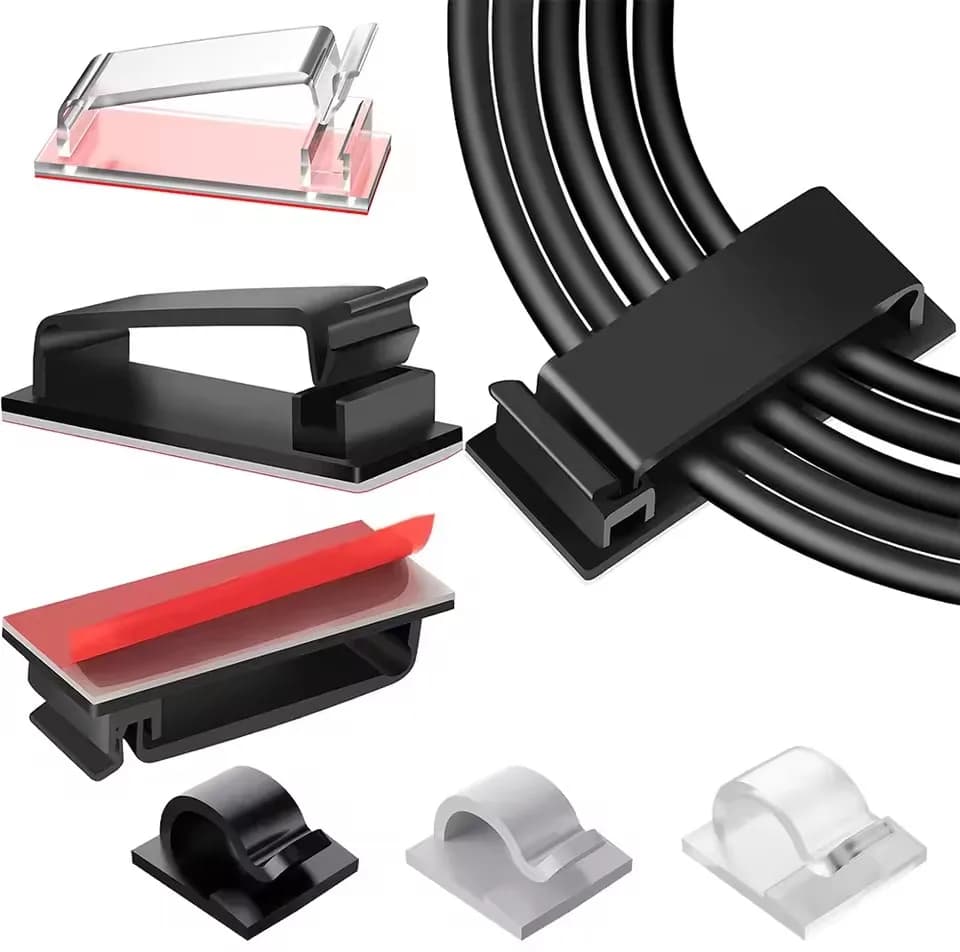 Clip autoadesive per la gestione dei cavi, 10/30 pezzi, organizer per cavi, supporti per cavi per TV, PC, cavi Ethernet, casa, ufficio