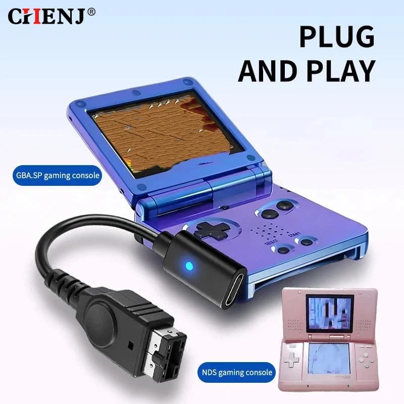 🎧 Cavo di ricarica USB tipo C per GBA SP Game Boy Advance con indicatore luminoso a LED, cavo di alimentazione per console di gioco