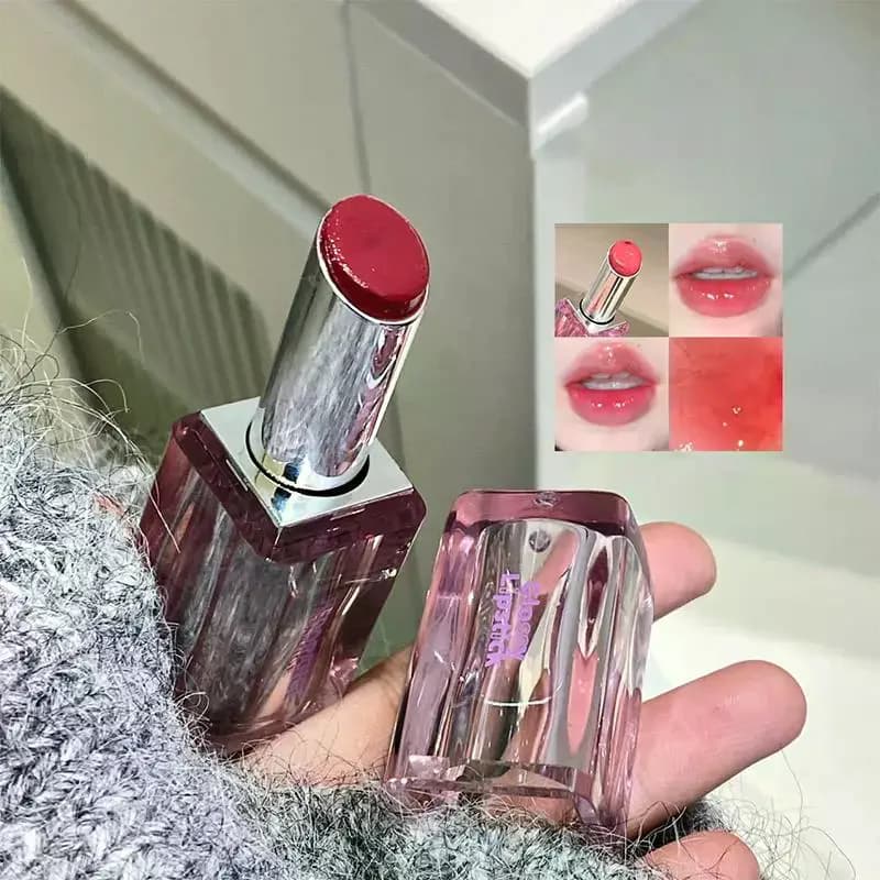 HERORANGE Lucidalabbra Solido Effetto Specchio, Rossetto Nude a Bassa Saturazione, Tinta Labbra Idratante, Trucco Labbra Naturale