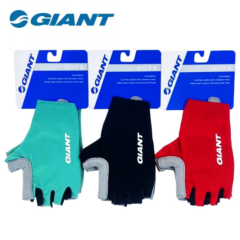 Giant Cycling Gloves, Lightweight and Breathable Half Finger Gloves, Mountain Bike, Road Bike, Broken Wind Ice Silk Short Finger