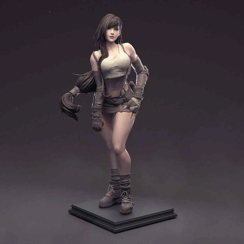Kit modello in resina in scala 1/24 Handsome Beauty Tifa non assemblato e non verniciato, stampa 3D, giocattolo fai da te 040