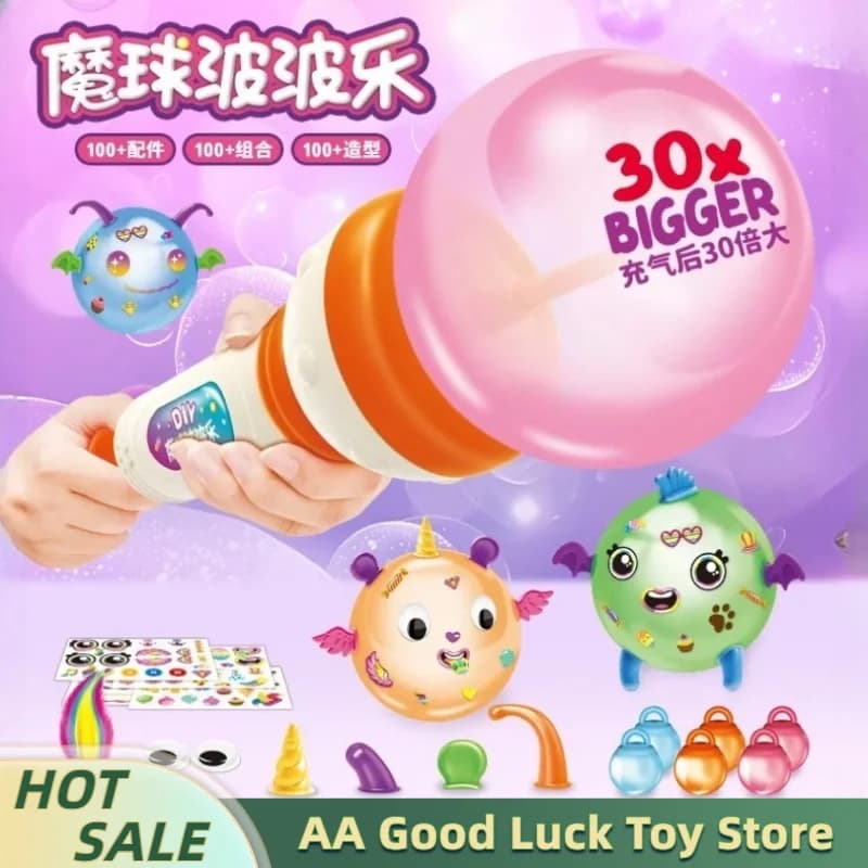 Magic Inflatable Sticky Ball Diy Handmade Toy Accessories Combinations Creative Decorative Toy Children'S Educational Toy Gifts