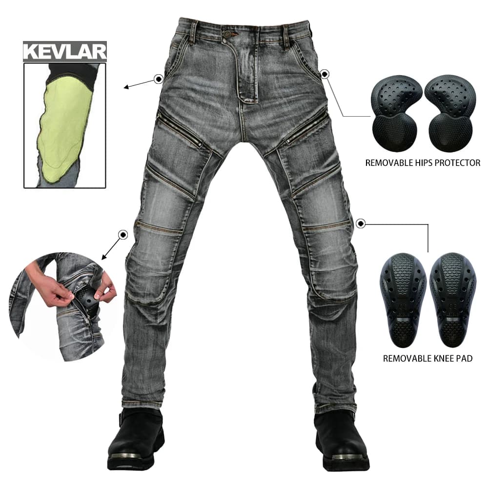 Nuovi pantaloni elasticizzati da corsa Ripstop per moto equipaggiamento protettivo CE Pantalones pantaloni da motocross uomo jeans da moto pantaloni da equitazione da turismo