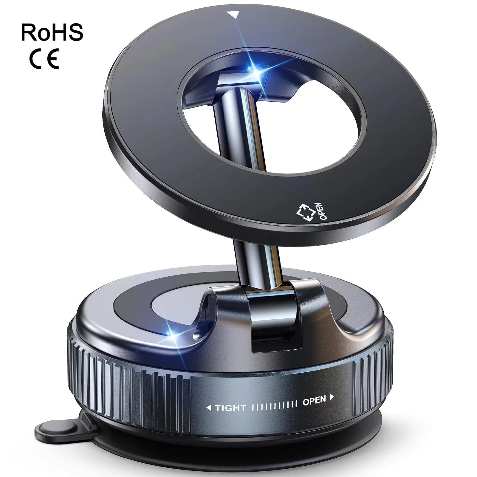 Logo Personalizzato OEM 360 ° Supporto magnetico rotante per telefono con ventosa per auto, fissaggio sicuro per Samsung Galaxy Z Fold Flip 6 5