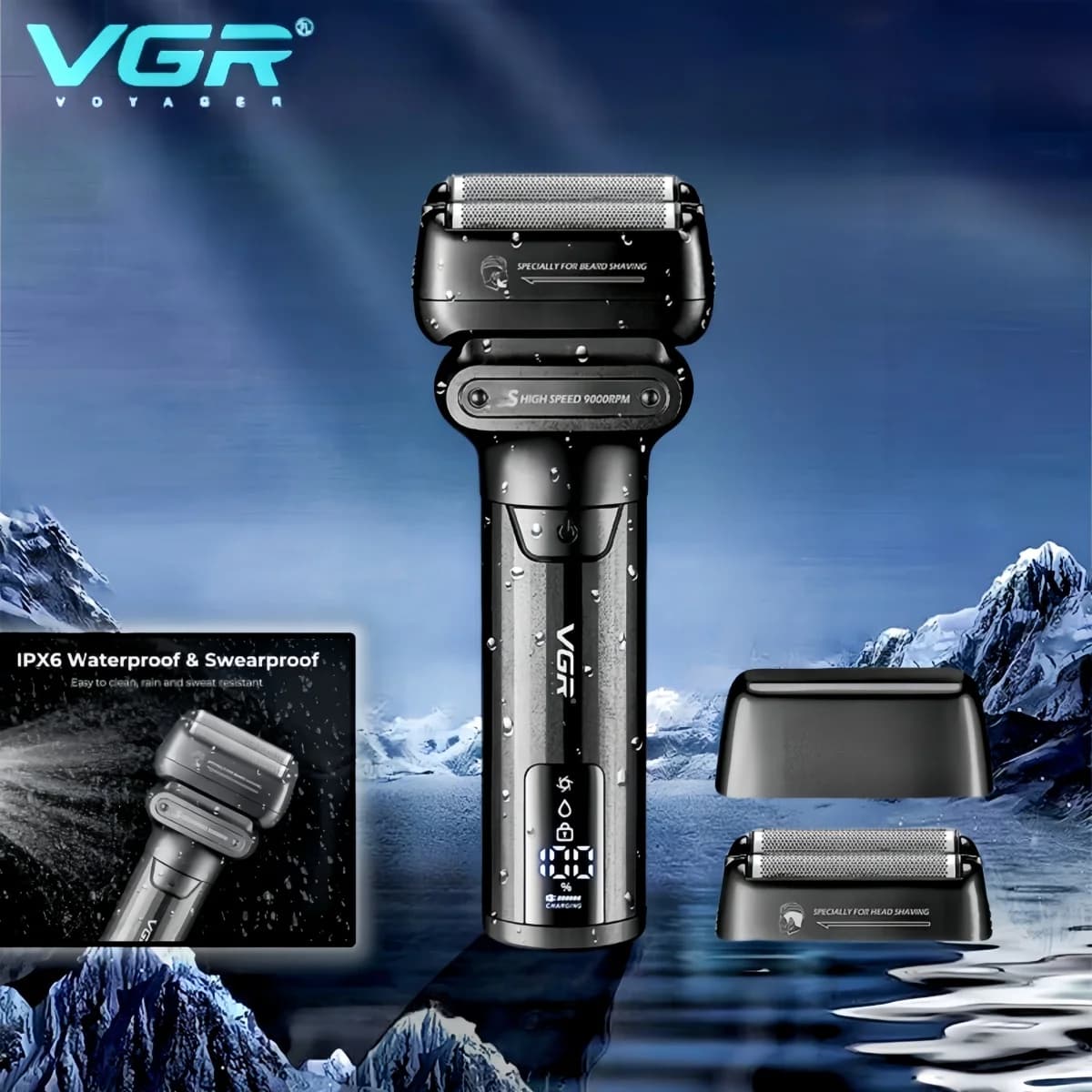 VGR Razor for Face Professional 0MM Lamina Razor 9000 RPM Shaving Machine Electric Shaving Machine Alternative for Man V-368