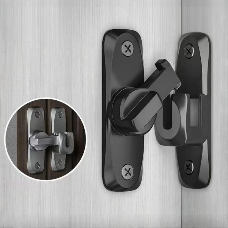 Serratura a scatto in lega di zinco a 90/180 gradi - Chiusura antifurto per porte scorrevoli e cancelli piccoli, hardware per la sicurezza domestica che garantisce tranquillità