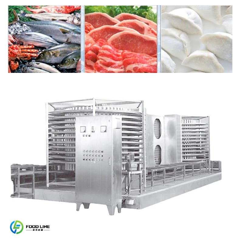 Macchina per il congelamento rapido della pasta di frutta e verdura della carne di pesce dei gamberetti dei frutti di mare di uso industriale
