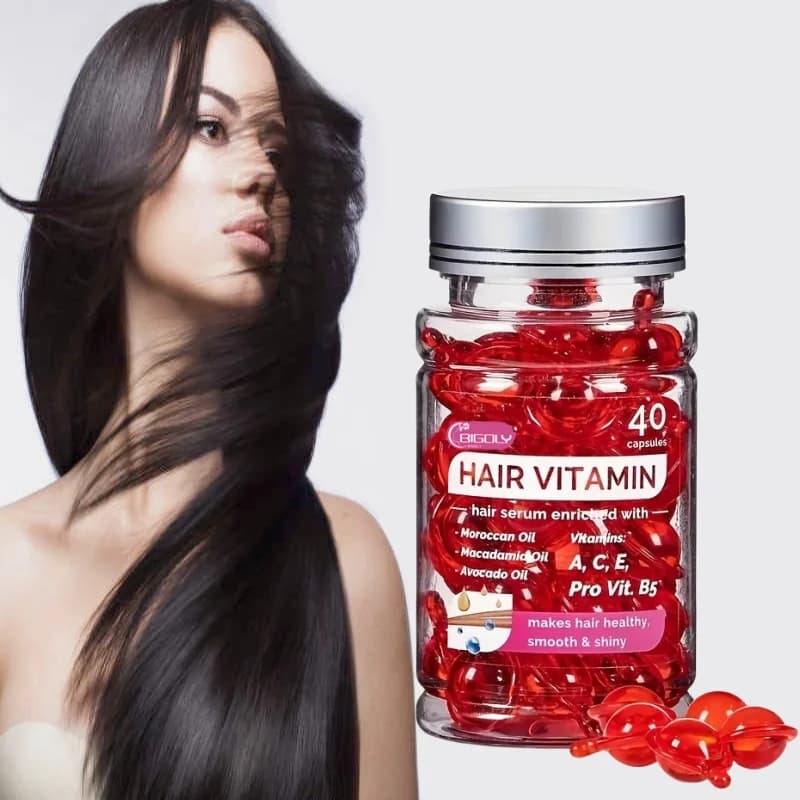 40 capsule di essenza vitaminica per la cura dei capelli, rinfrescanti e non grassi, facili da assorbire, idratano i capelli secchi, rendendoli lisci, setosi e lucenti.