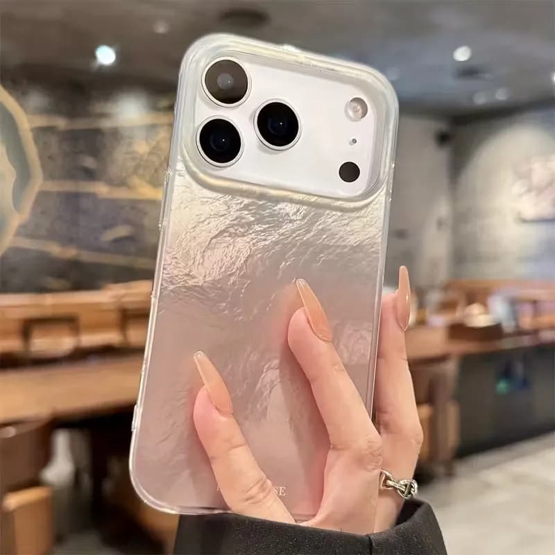 INS Korean style Pink Gradient Vortex Pattern Phone Case For iPhone 17 Pro Air 11 12 13 14 15 16 Pro Max X XR XS 7 8 Plus Cover