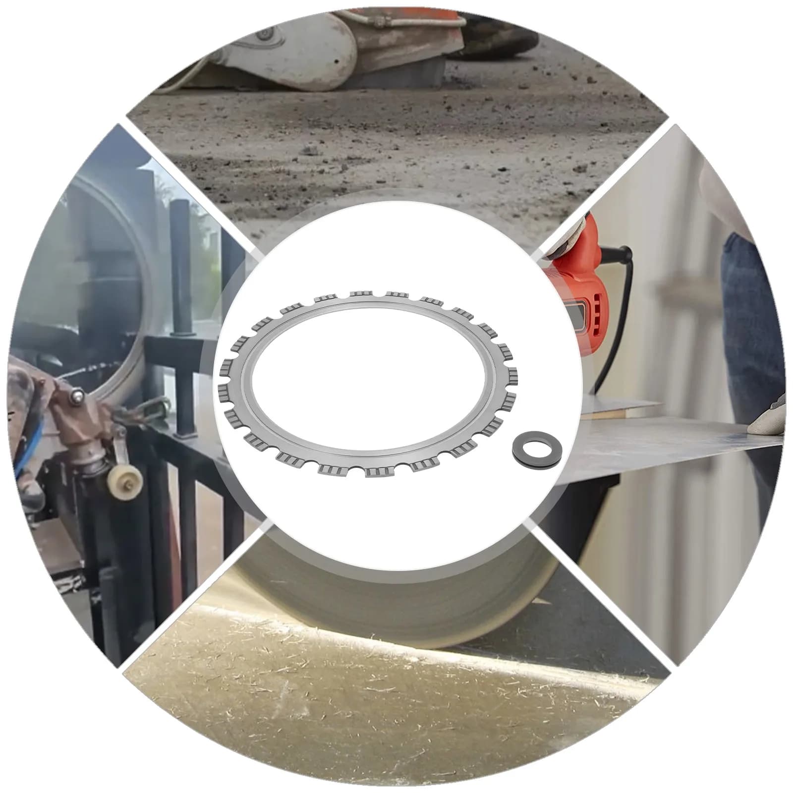 Lama diamantata per sega circolare da 270 mm per taglio cemento con 22 teste di taglio e larghezza di taglio di 0,18 pollici