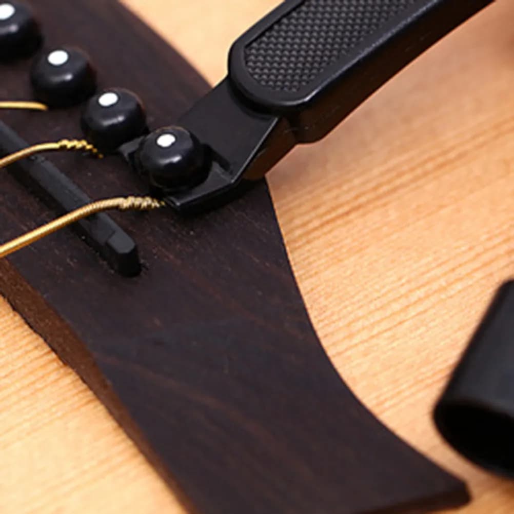 Avvolgicorde e Estrattore per Perni del Ponte 3-in-1 in Lega di Alluminio con Adattatore Esagonale per Trapano per Chitarra, Basso, Mandolino, Banjo, Ukulele