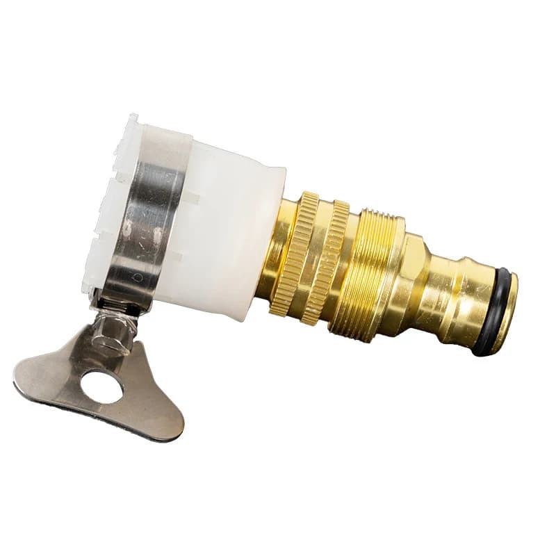 Adapter for Garden Pipe, Kitchen Faucet, Connector 3 in 1 Multipurpose Brass for Pipe and Mixer 15-20mm