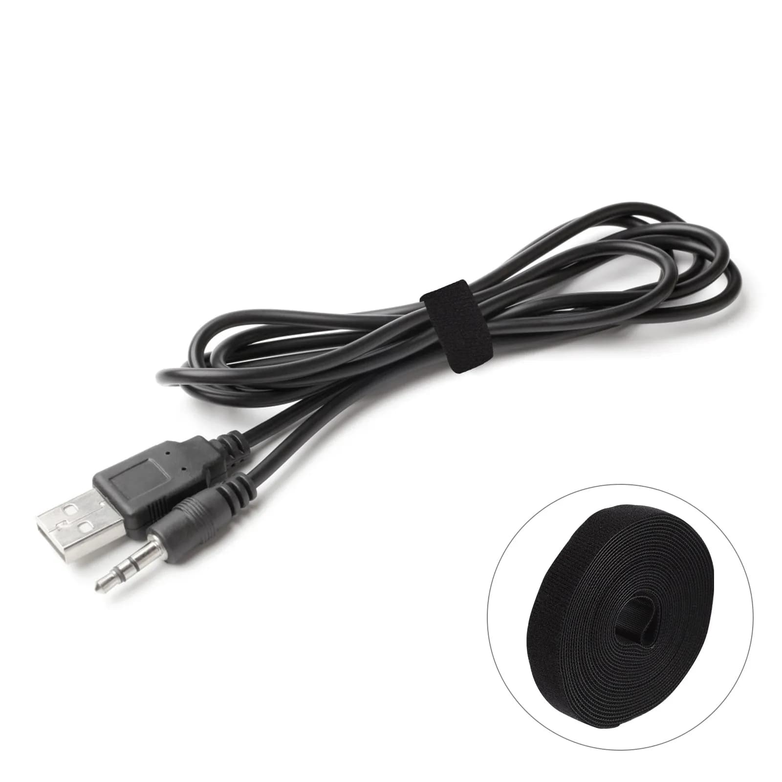 3 Rolls Black Fastening Cable Straps Hook and Loop Cord Organizer Reusable for Computer TV Audio Cables Yoga Mats Tools Fishing