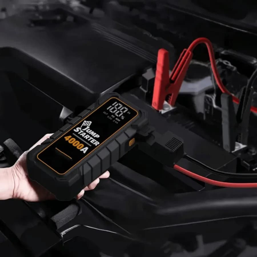 Avviatore di emergenza per batteria per auto da 20000 mAh 12 V 4000 amplificatore di picco USB ricarica rapida luce LED 3,541,87,84 pollici